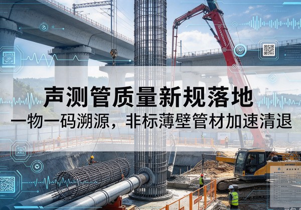 江北区声测管质量新规落地，一物一码溯源，非标薄壁管材加速清退